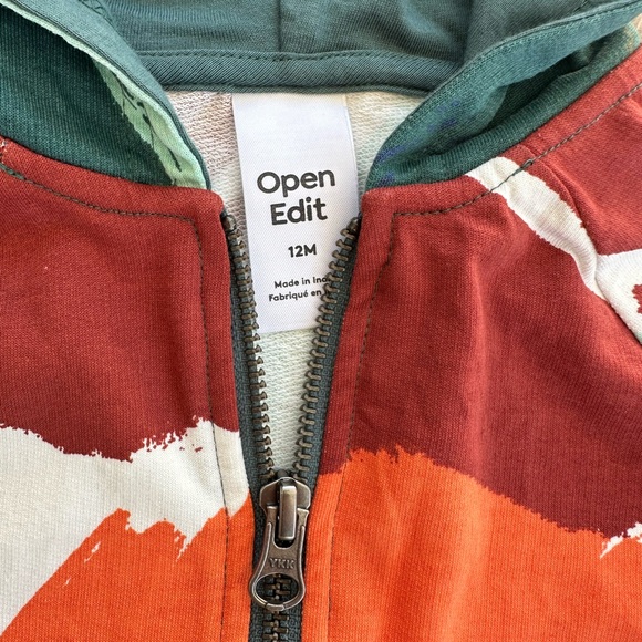 Abstract colorful zip up toddler hoodie - Picture 2 of 3